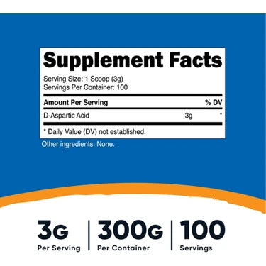 Nutricost D-Aspartic Acid Daa Powder 300gr - Galeri