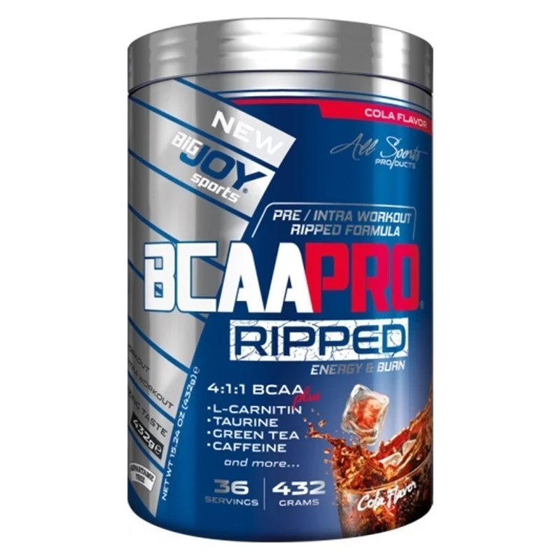 Big Joy Sports Bcaa Pro Ripped Go! 21 Drink Packets Cola & Limon