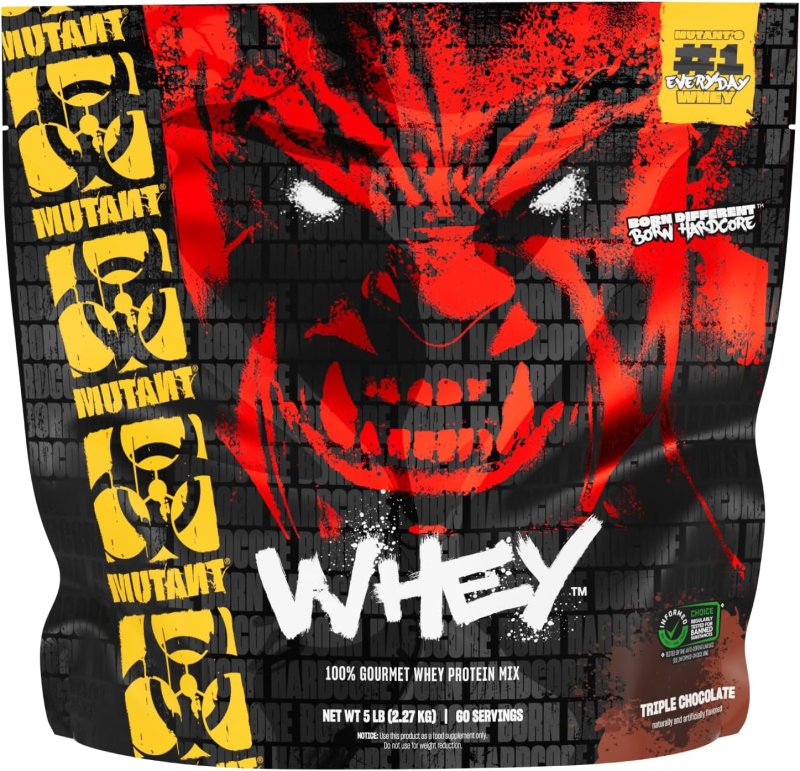 Mutant Whey – 100% Whey Protein Powder Shake 5lbs - Triple Chocolate