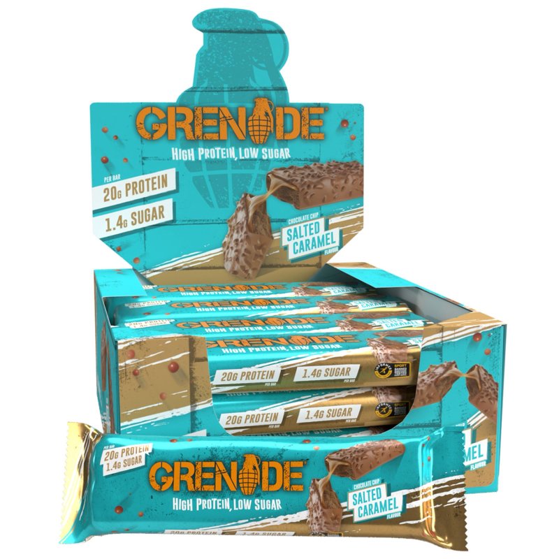 Grenade Protein Bar 12*60 Gr - Chocolate Chip Salted Caramel