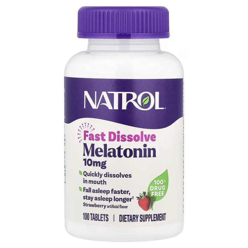 Natrol Melatonin Fast Dissolve Strawberry 10 mg 100 Chews Tablet