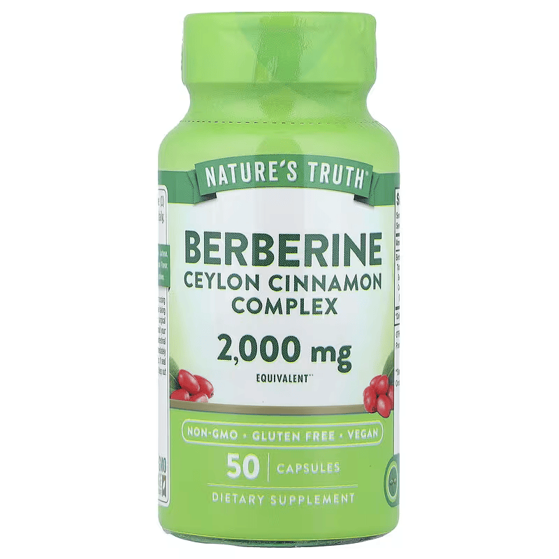 Nature's Truth Berberine Ceylon Cinnamon Complex 2,000 mg 50 Capsules