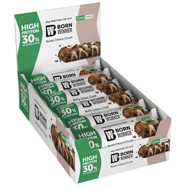 Born Winner Core PLUS Protein bar – Nutty Choco Crush 12x