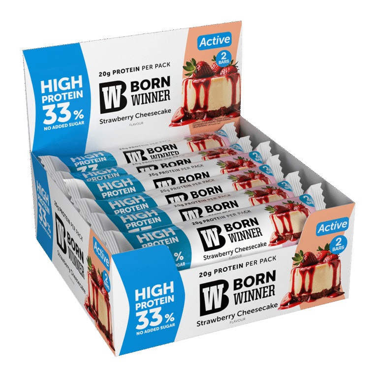 Born Winner Active Protein Bar – Strawberry Cheesecake 60g