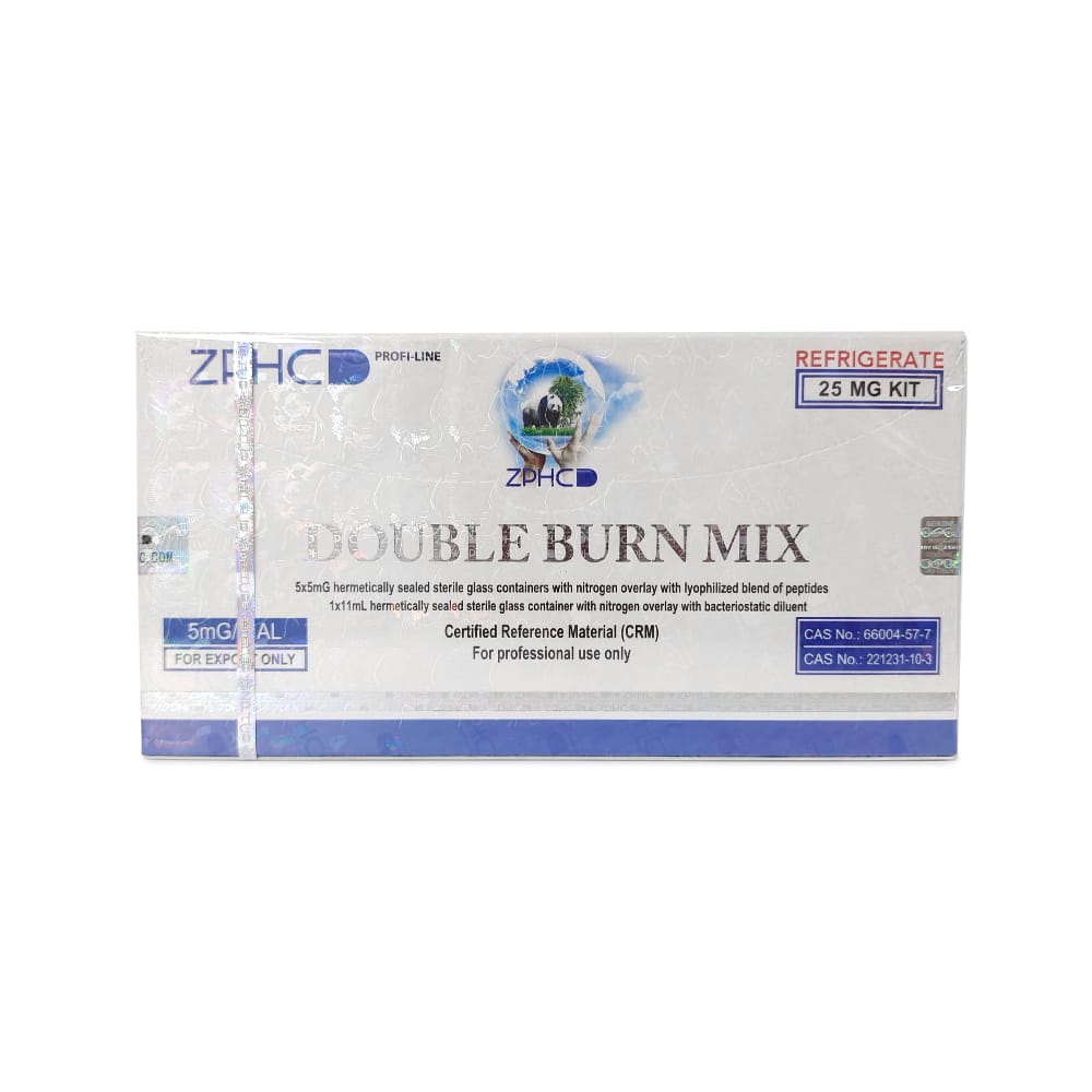 Zphc Double Burn Mix AOD 9604 Fragment 176-191 25 mg total 5 vials × 5 mg