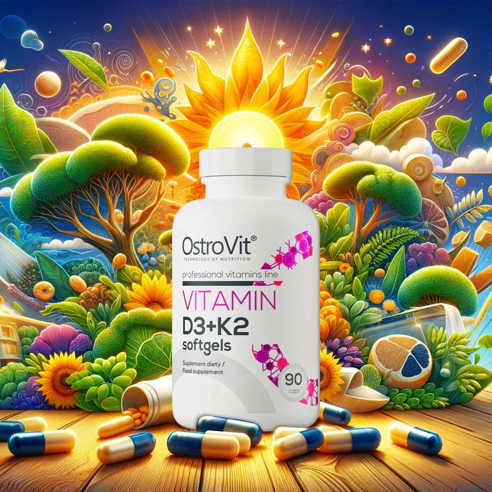OstroVit Vitamin D3 2000 IU + K2 90 Softgels