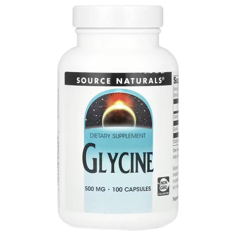 Source Naturals Glycine Glisin Amino Acids ATP 500 mg  100 Capsules