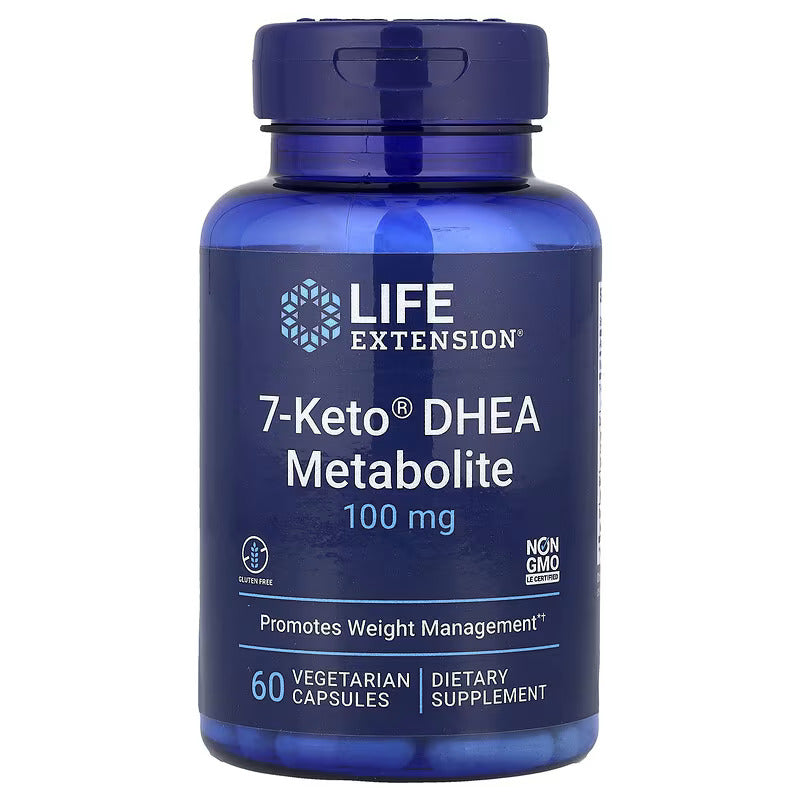 Life Extension 7-Keto DHEA Curcumin Trans Resveratrol Metabolite Weight Management 100 mg 60 Vegetarian Caps