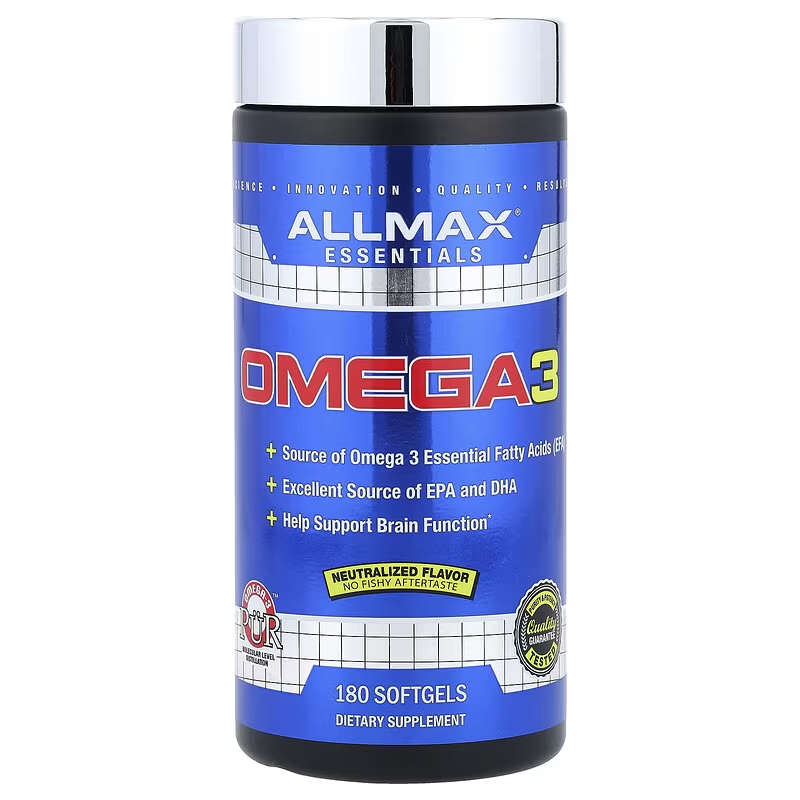 ALLMAX Essentials Omega-3 EPA DHA 180 Softgels