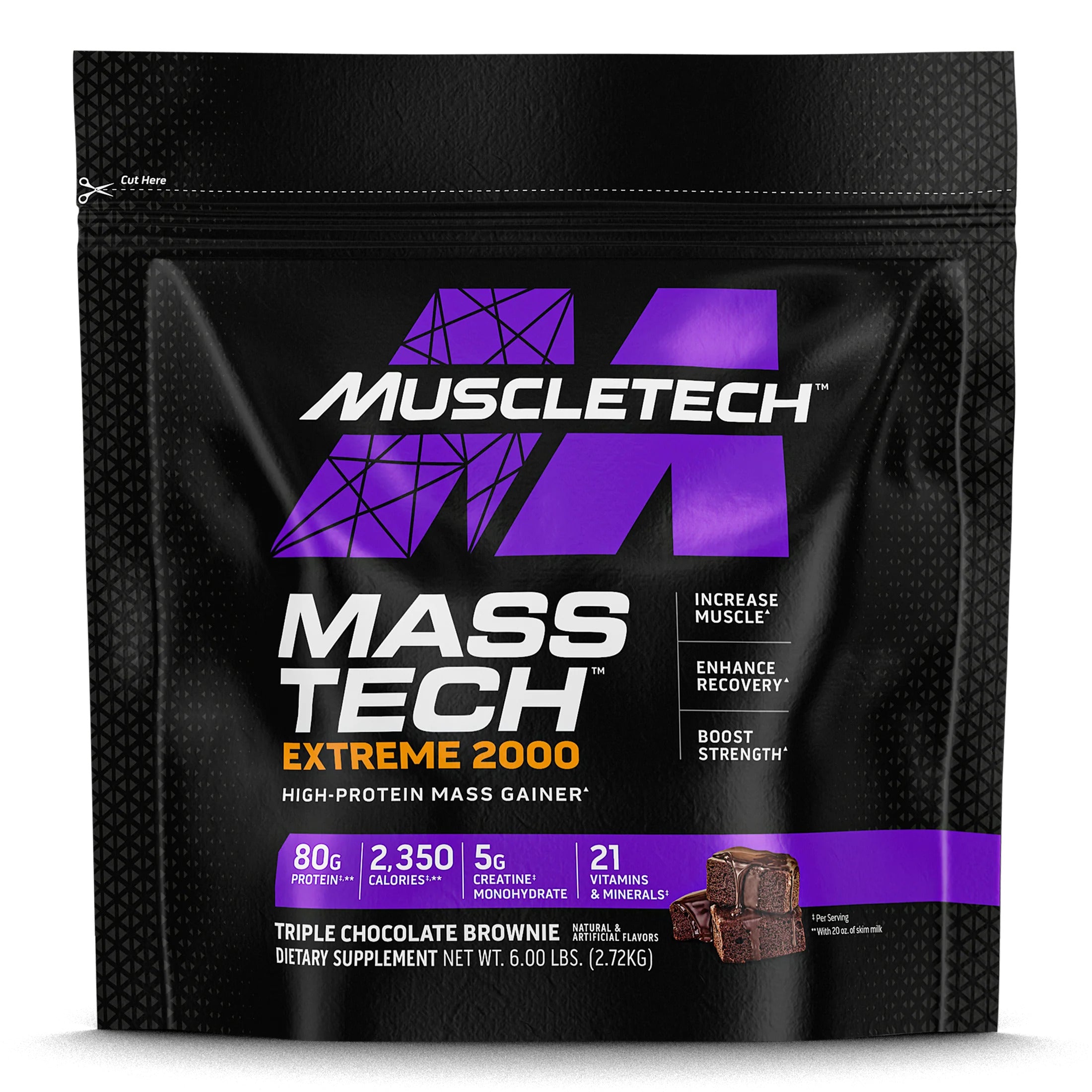 MuscleTech MassTech Extreme Gainer with Protein Weight Gain 2000 - 2.72kg