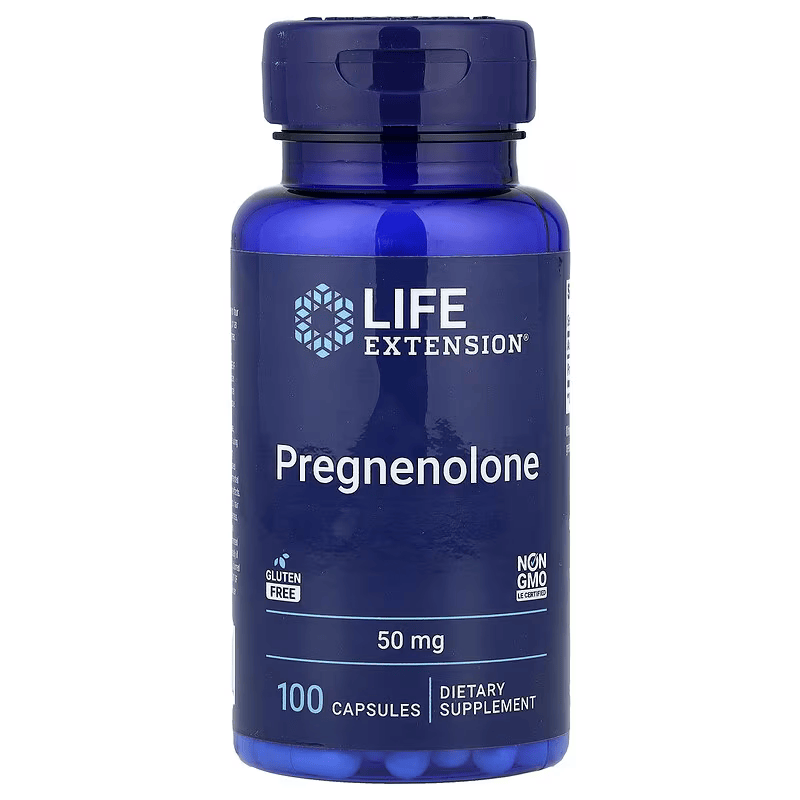 Life Extension Pregnenolone Brain & Cognitive Memory Health and Brain Plasticity  100 Caps