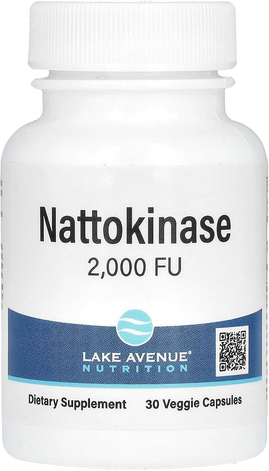 Lake Avenue Nutrition Nattokinase Proteolytic Enzyme Gut Health 2,000 FUs 30 Veggie Caps