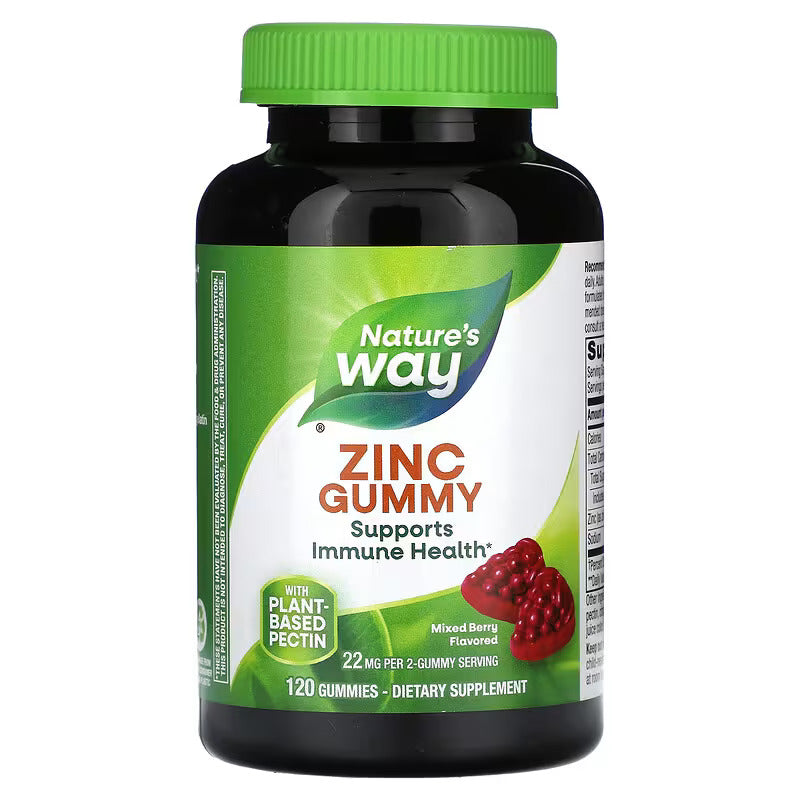 Nature's Way Zinc Mixed Berry Children's Adults Minerals 120 Gummies