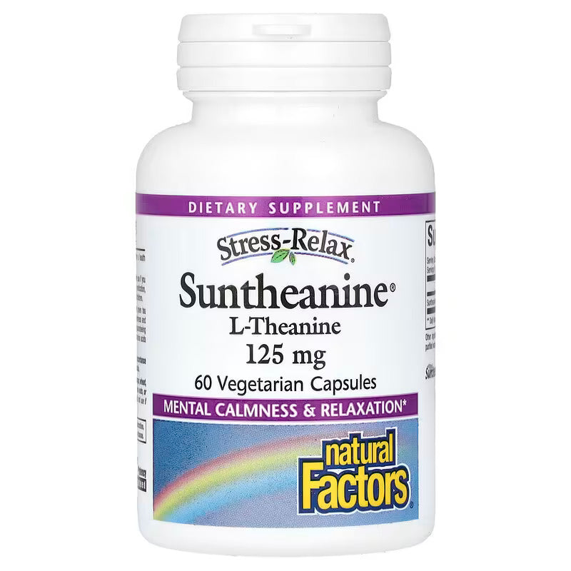 Natural Factors Stress-Relax Suntheanine L-Theanine Mental Calmness and Relaxation 60 Vegetarian Caps
