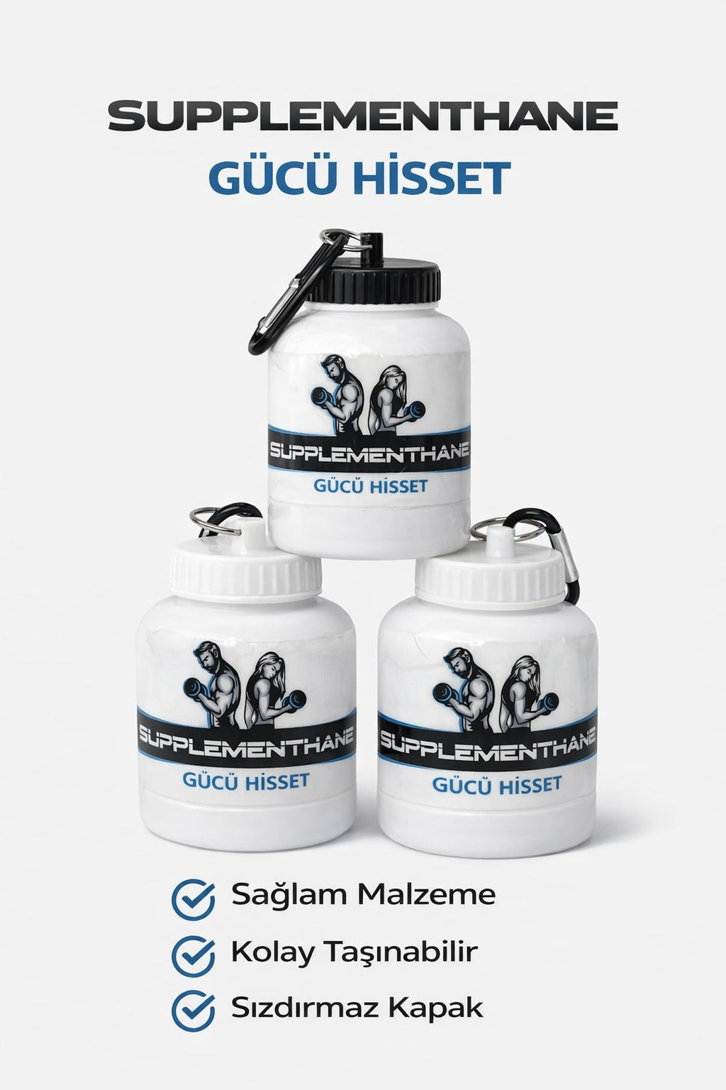 Huni Saklama Kabı Pillbox + Anahtarlıklı Set 3'lü