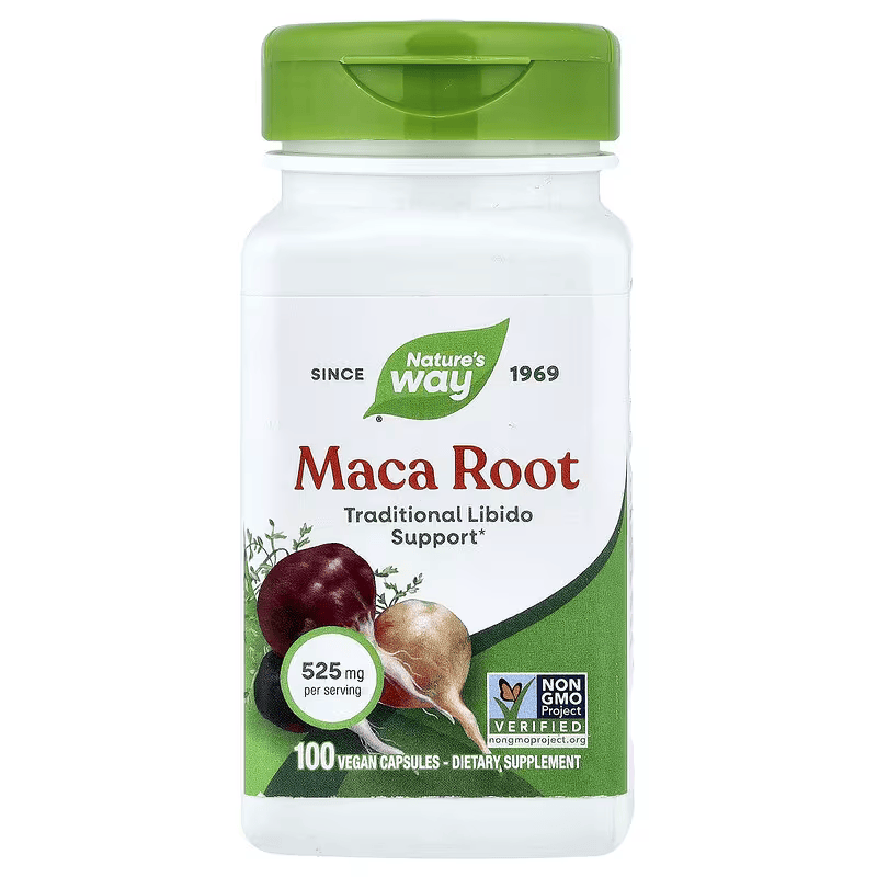 Nature's Way Maca Root Greens & Superfoods 525 mg 100 Vegan Caps