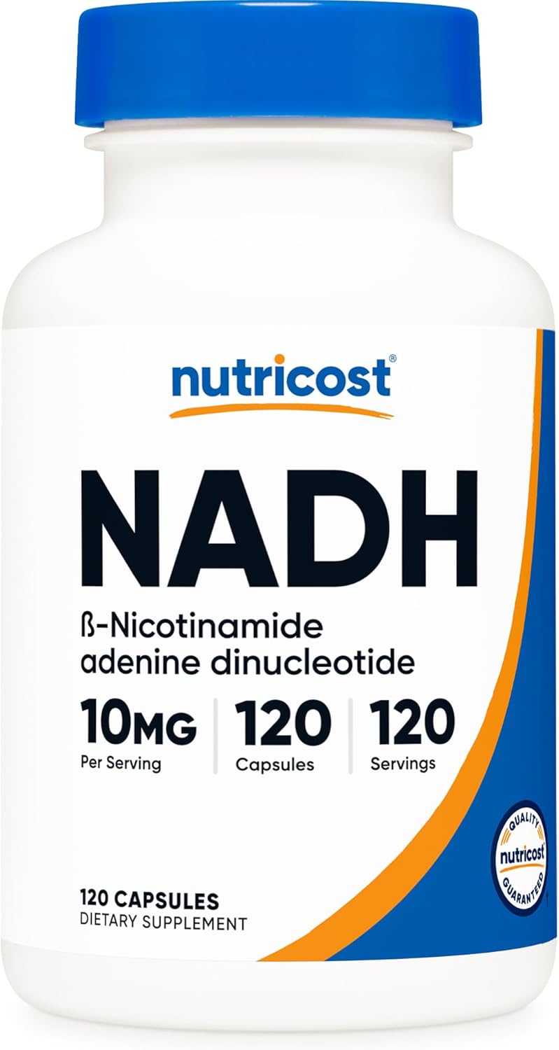 Nutricost NADH 10mg 120 Caps Nicotinamide Adenine Dinucleotide