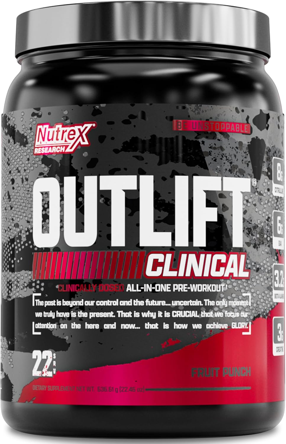 Nutrex Research Outlift Clinical Pump PreWorkout With Creatine EAA Amino Acid Complex 630 Gr