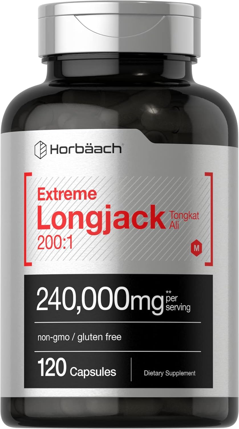 Horbaach Longjack Lj Tongkat Ali Extreme Male Performance 240,000 mg 120 Caps