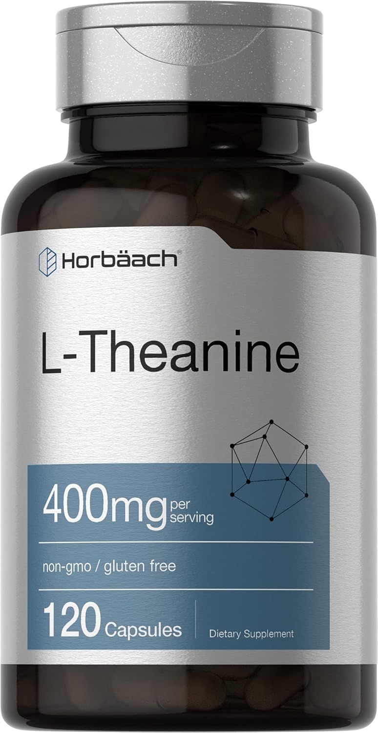 Horbaach L-Theanine 400mg per serving 120 Capsules