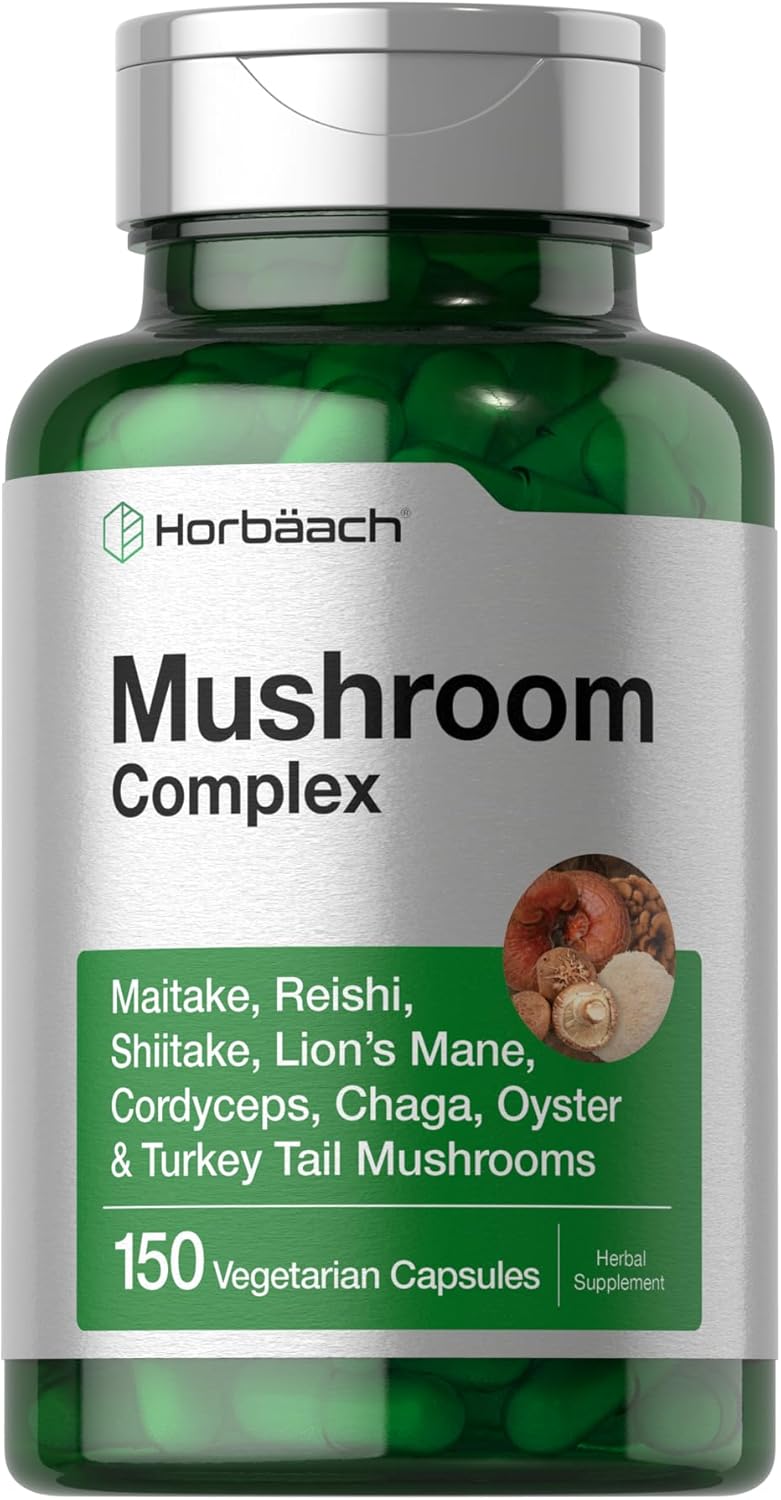 Horbaach Mushroom Complex Reishi, Chaga, Lions Mane 150 Caps