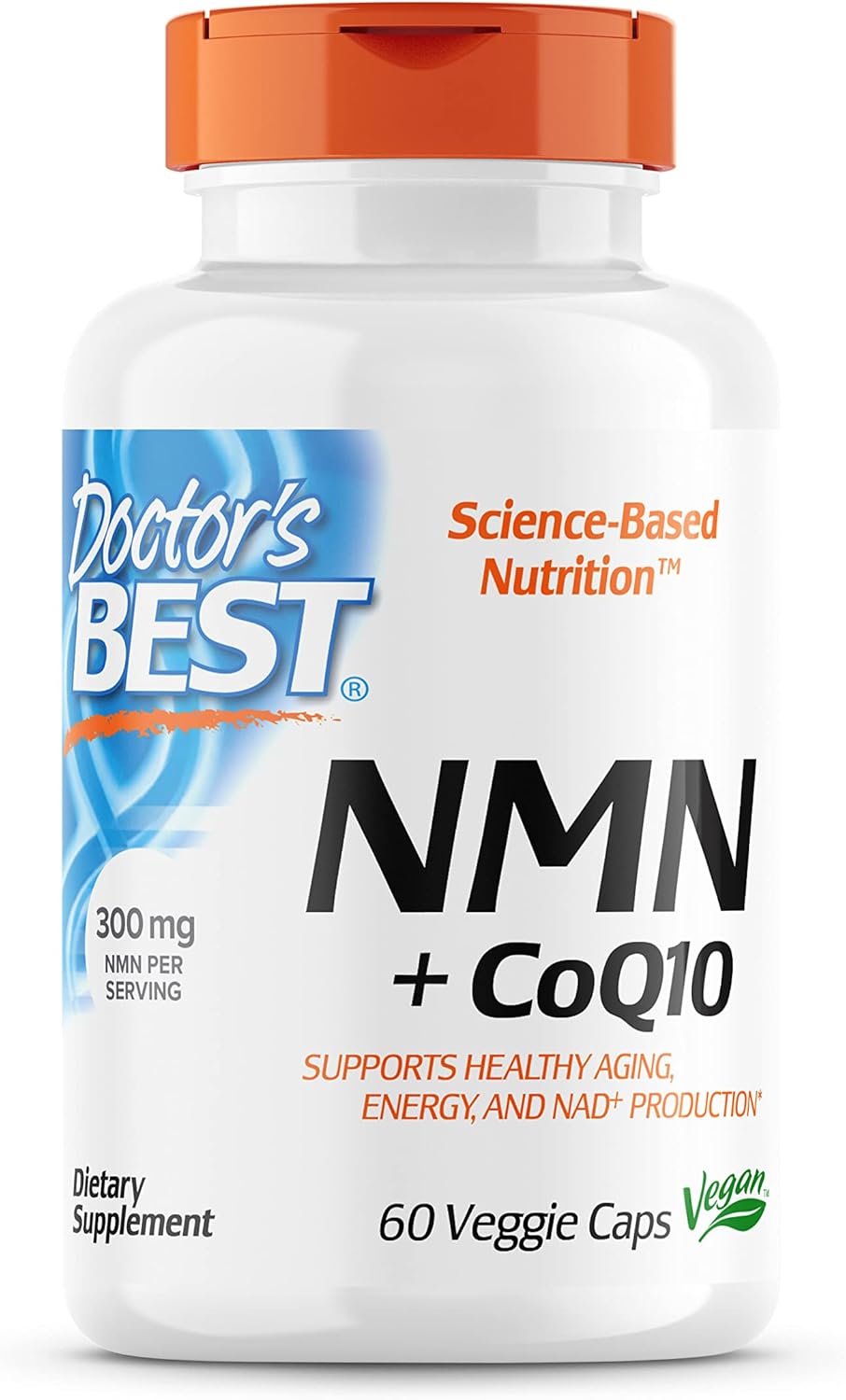 Doctor's BEST NMN + Coenzyme CoQ10 Ubiquinone Nad+ 150mg 60 Veggie Caps