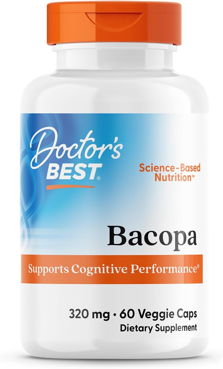 Doctors Best Bacopa with Synapsa Supports Cognitive memory 60 Veggie Caps