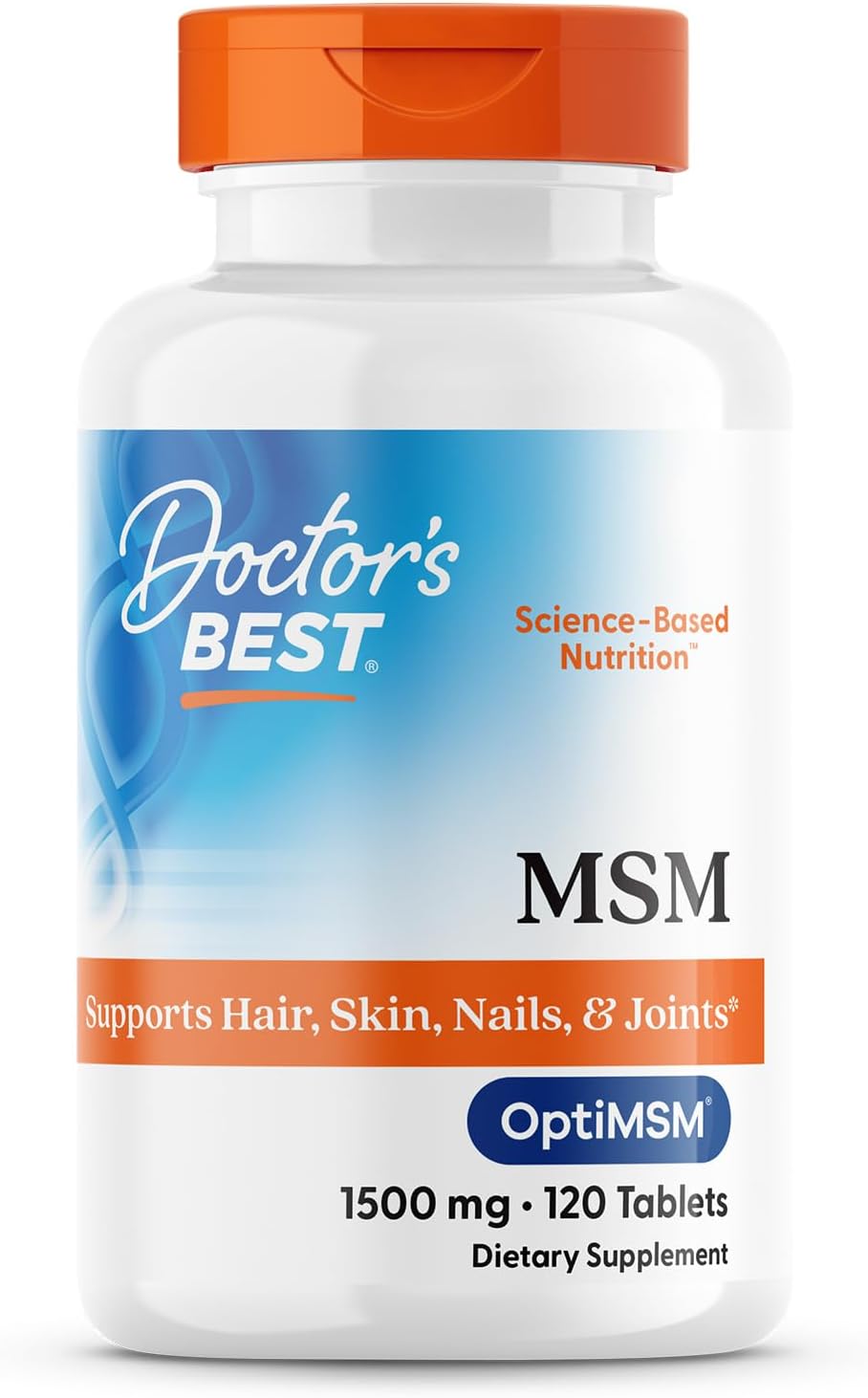 Doctors Best MSM Supports Hair Skin, Nails & Joints Methylsulfonylmethane 120 Tablet