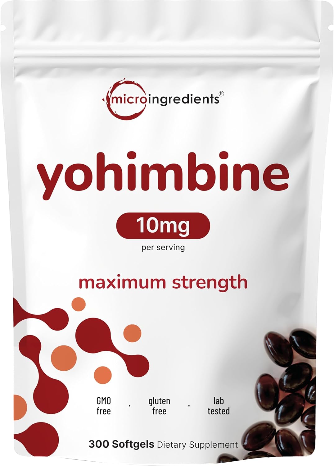Micro Ingredients Double Strength Yohimbine 10 Mg 300 Softgels