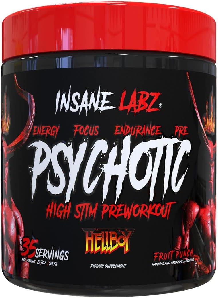 Insane Labz Hellboy Psychotic PreWorkout Nitric Oxide Boosts Focus Energy 35 Servis