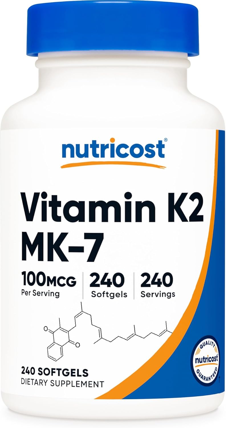 Nutricost Vitamin K2 MK-7 100 mcg, 240 Softgels