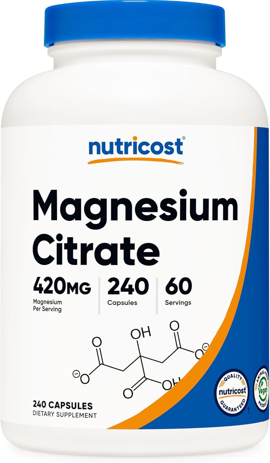 Nutricost Magnesium Citrate 420mg 240 Veggie Caps