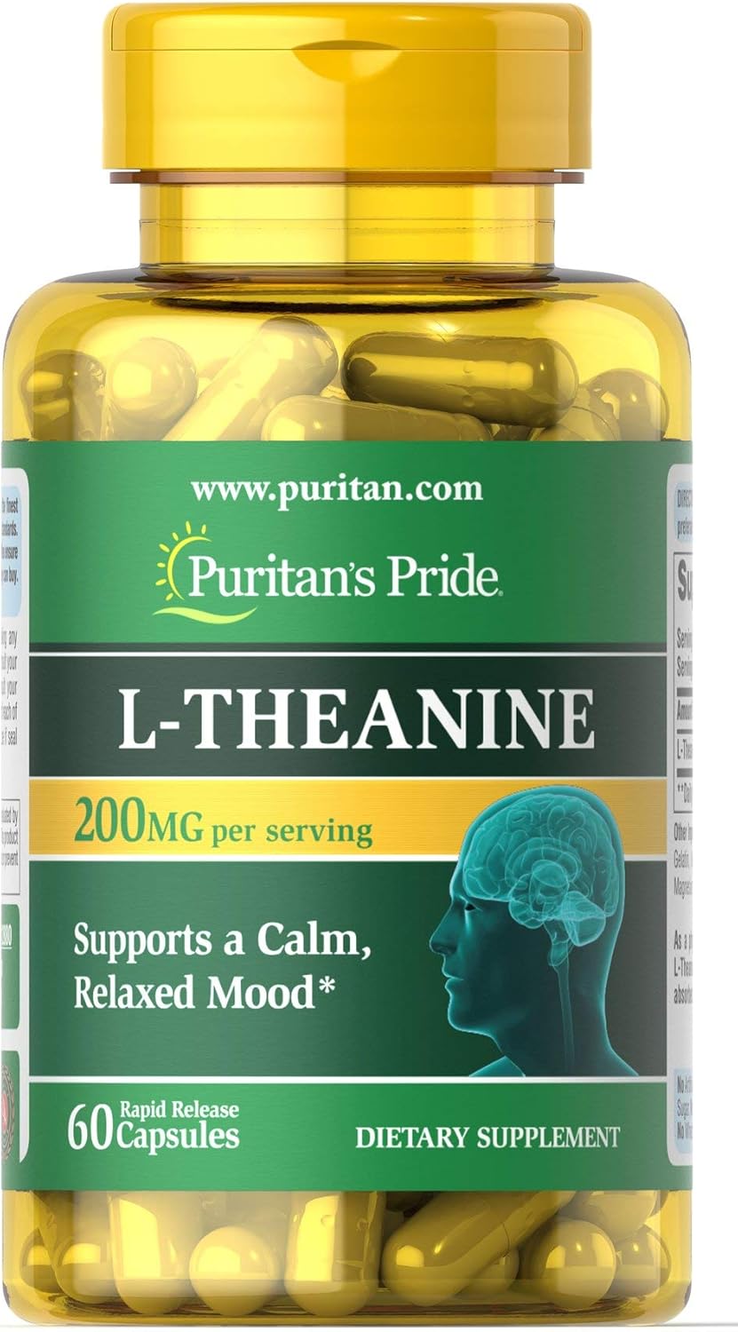 Puritan's Pride L-Theanine 200 mg 60 Caps