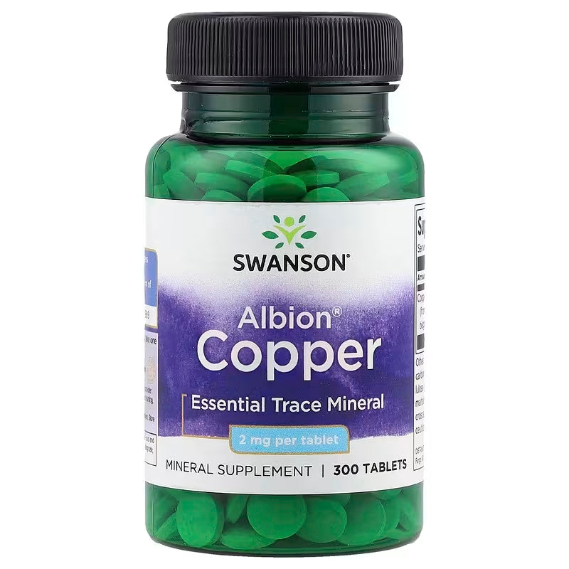 Swanson, Albion Copper Mineral Bakır 2 mg 300 Tablet