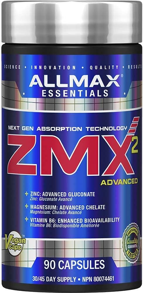 ALLMAX ZMX2 ZMA Advanced Magnesium ,  Zinc , Bisglycinate 90 Caps