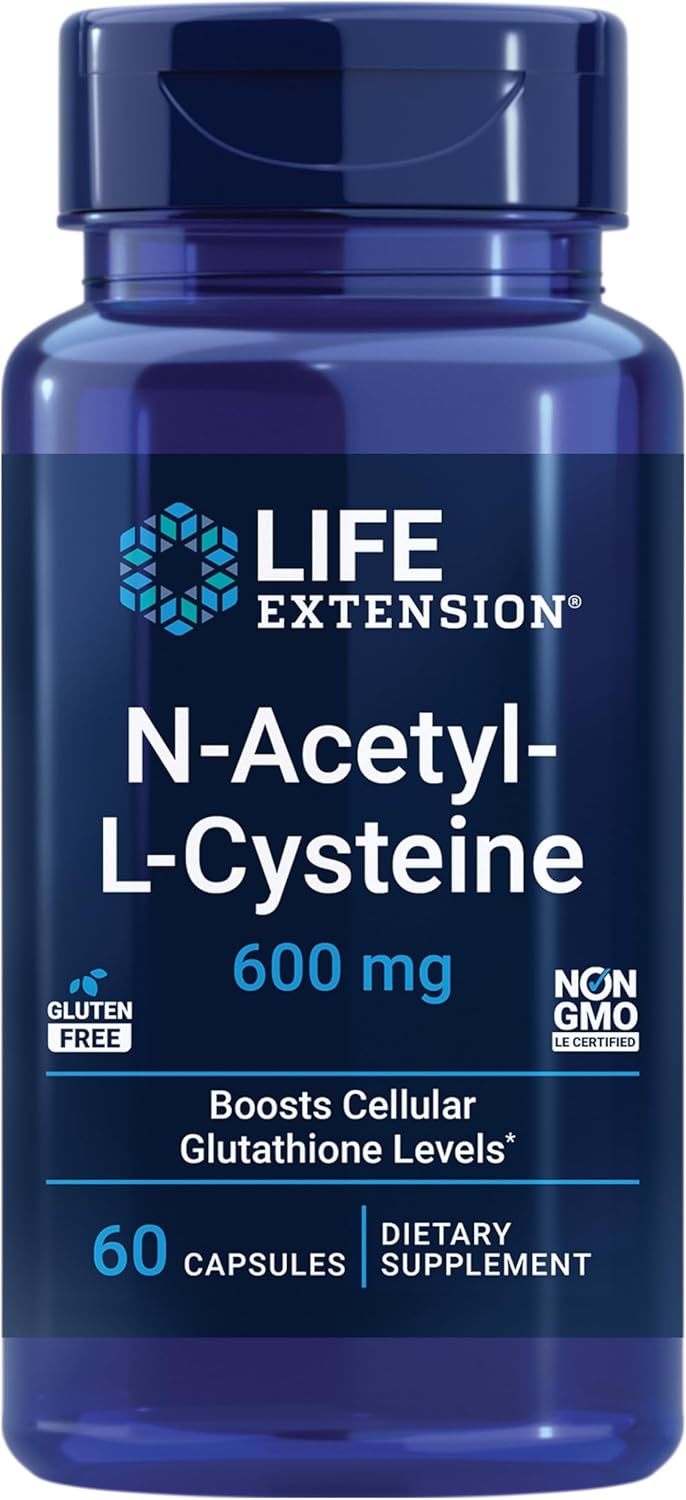 Life Extension N-Acetyl-L-Cysteine Liver Health NAC 600 mg 60 Caps