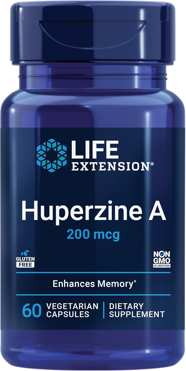 Life Extension Huperzine A Memory Health Cognitive 200 Mcg 60 Caps