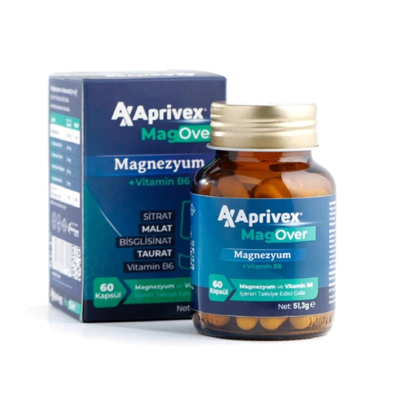 Aprivex MagOver Magnezyum 60 Kapsül