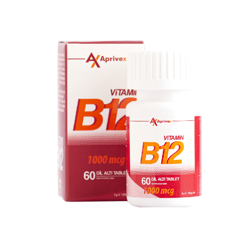 Aprivex B12 Vitamin 1000 Mcg Dil Altı Tablet 60 Tablet