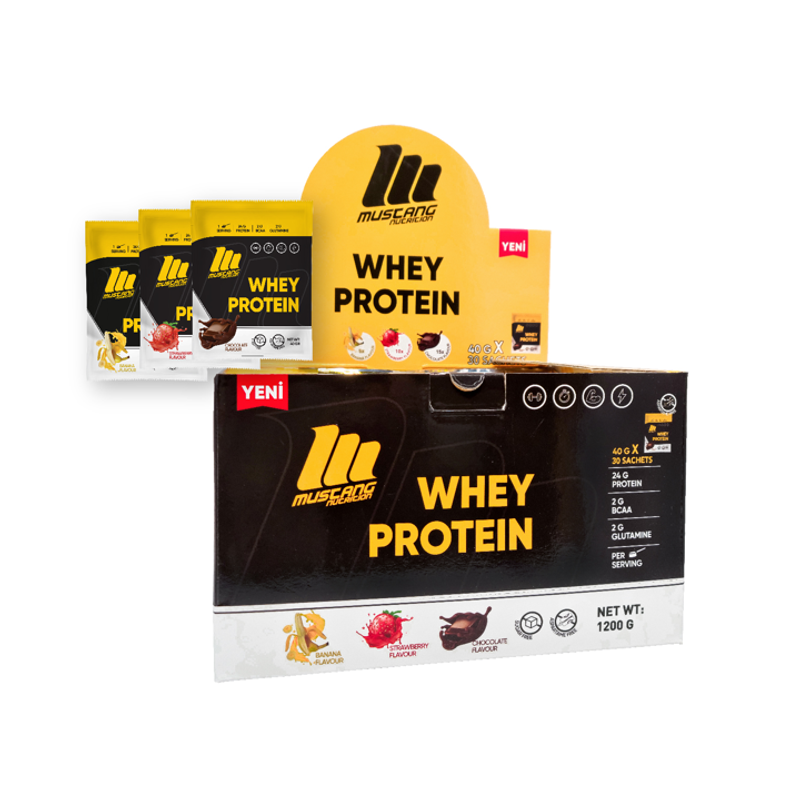 Mustang Nutrition Whey Protein 30 Saşe 1200 Gr
