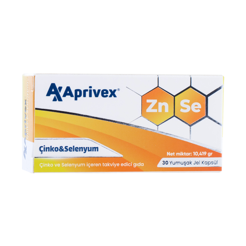 Aprivex Çinko + Selenyum 30 Jel Kapsül