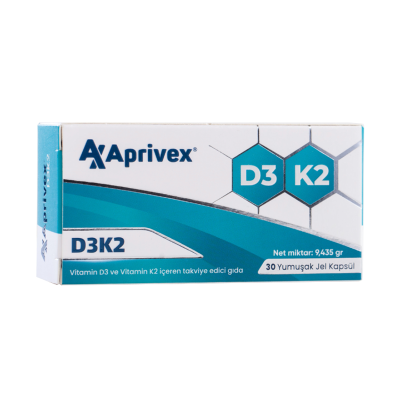 Aprivex D3 + K2 Vitamin 30 Jel Kapsül