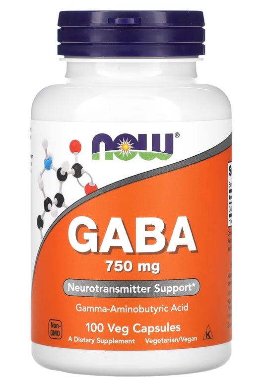 NOW Foods GABA 750 mg 100 Veg Capsul