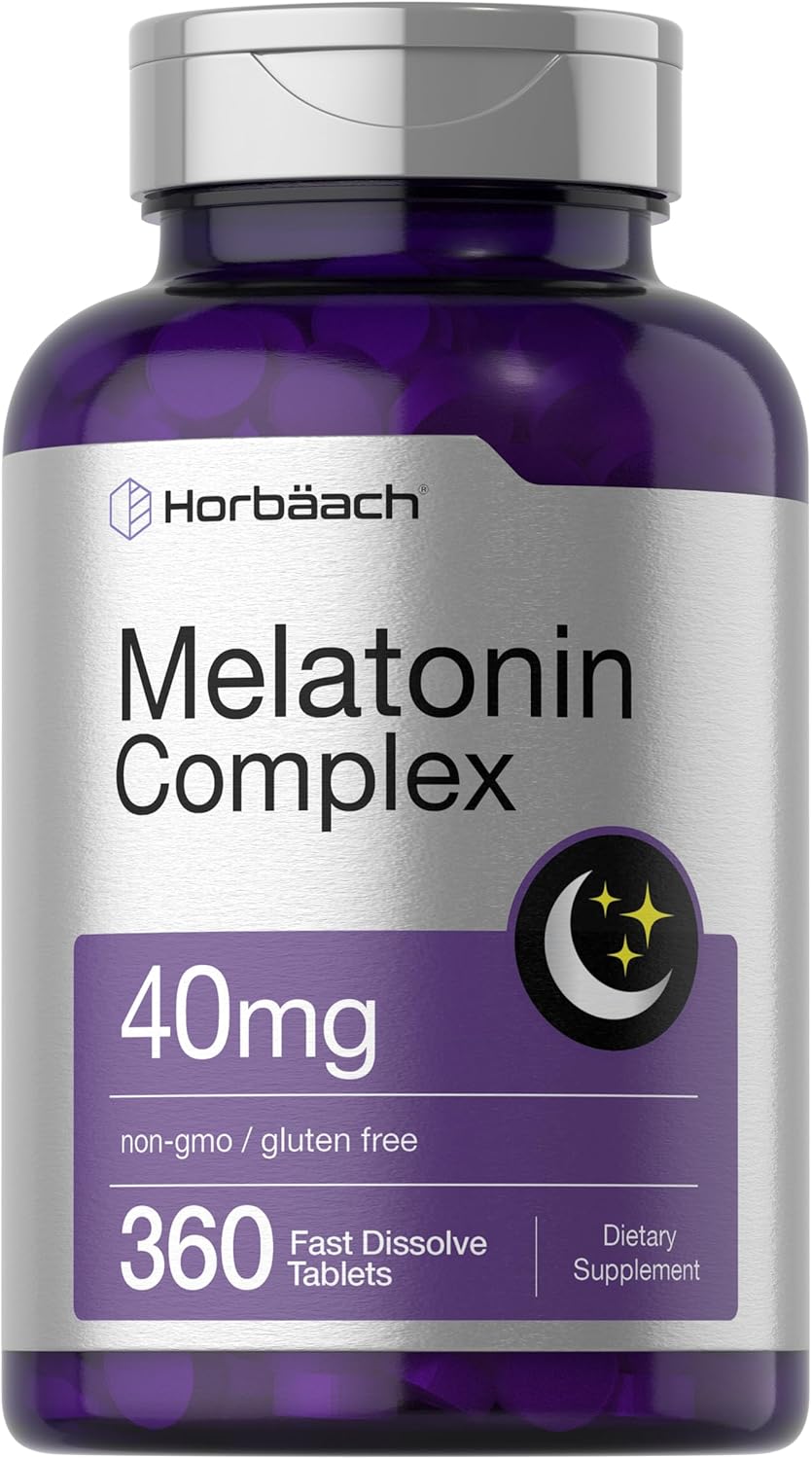 Horbaach Melatonin 40mg Complex | 360 Fast Dissolve Tablets |