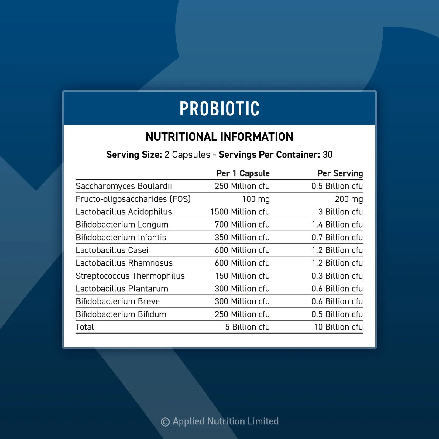 Applied Nutrition Digest Multi Probiotic(Probiyotik) 60 Caps