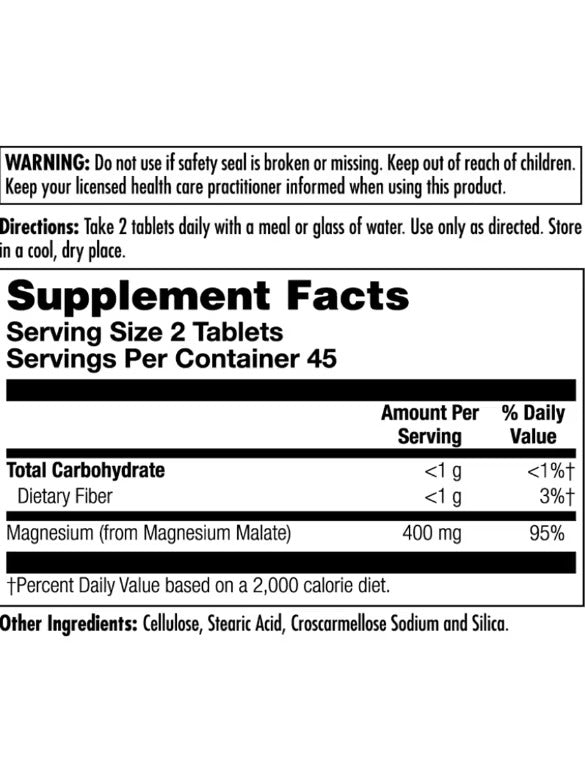 KAL Magnesium Magnezyum Malate 400 90 tablets