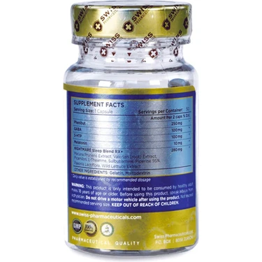 Swiss Pharma Nightmare GABA 5-HTP, Melatonin 50 Kapsül