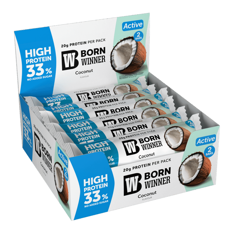 Born Winner Active Protein bar – Coconut 12 x 60g