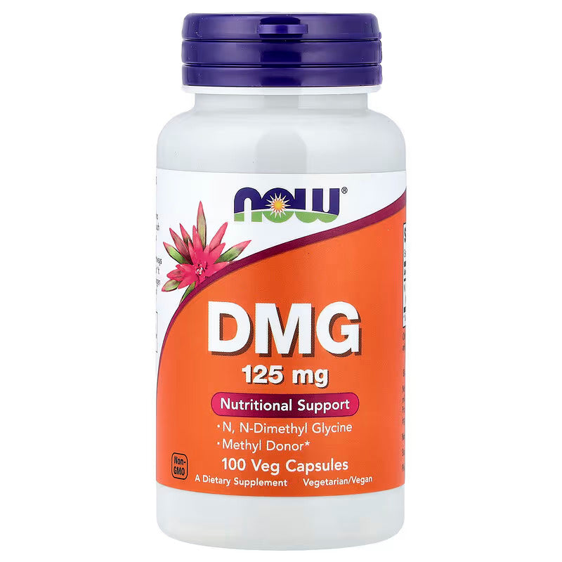 NOW Foods DMG N-Dimethyl Glycine 125 mg 100 Veg Capsules