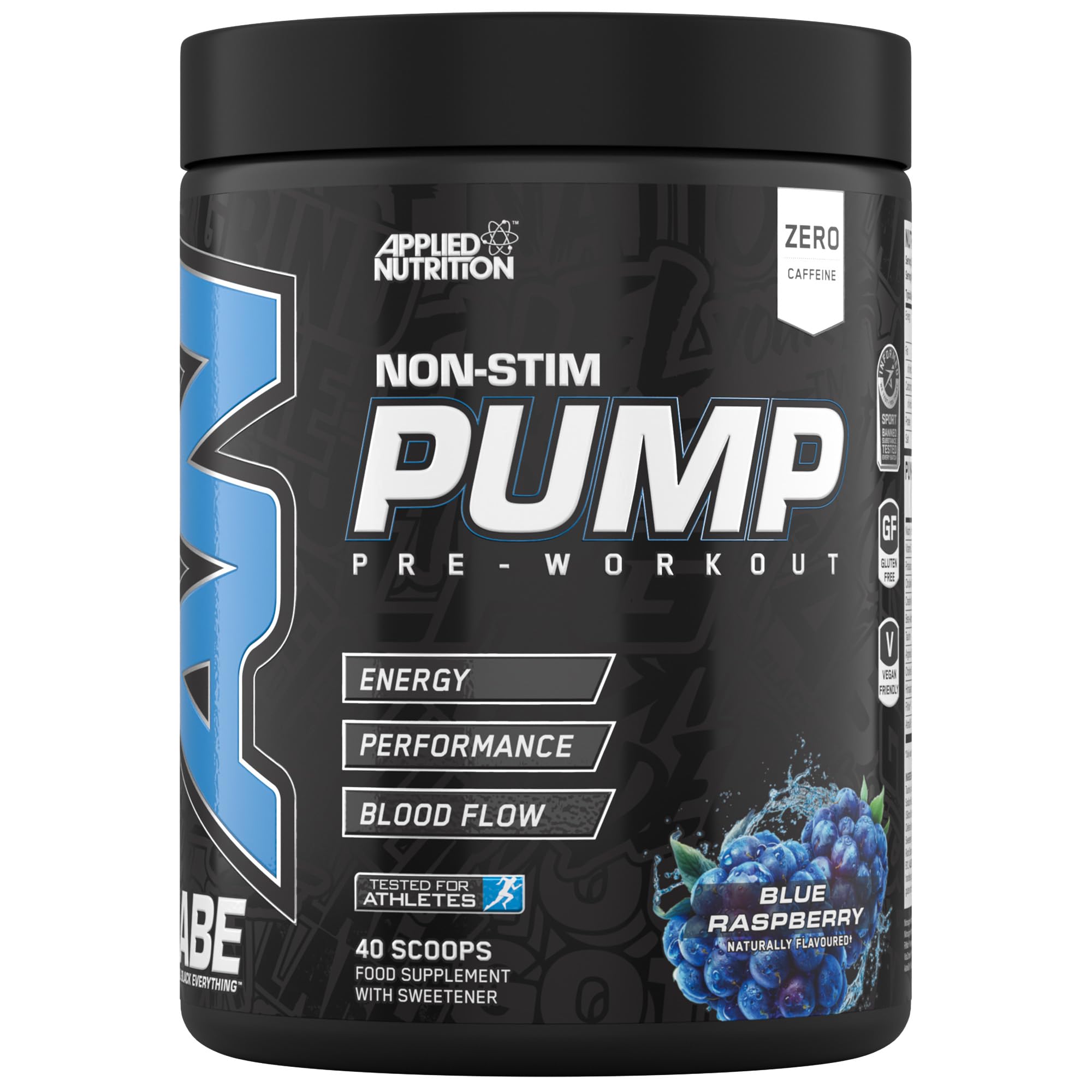 Applied Nutrition ABE Stim Free Pump PreWorkout Energy & Strength with Citrulline Creatine Beta Alanine 40 servis